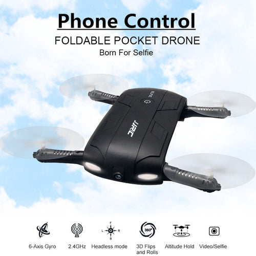 Foldable Pocket Selfie Drone With FPV Wifi Camera Quadcopter Phone Control Quadrocopter Helicopter Mini Rc Dron JJRC H37